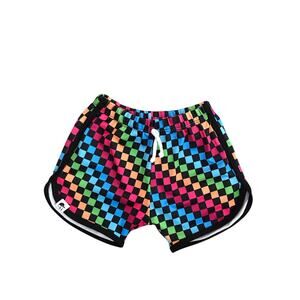 George Hats Multi Color Checker Swim Trunks Sizw 3/4